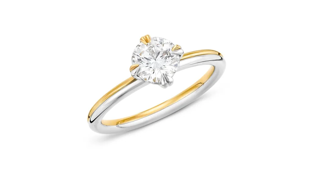 Ring Atelier Wempe 137 von Wempe in Gelbgold und Platin mit Diamant im Wempe-Cut
