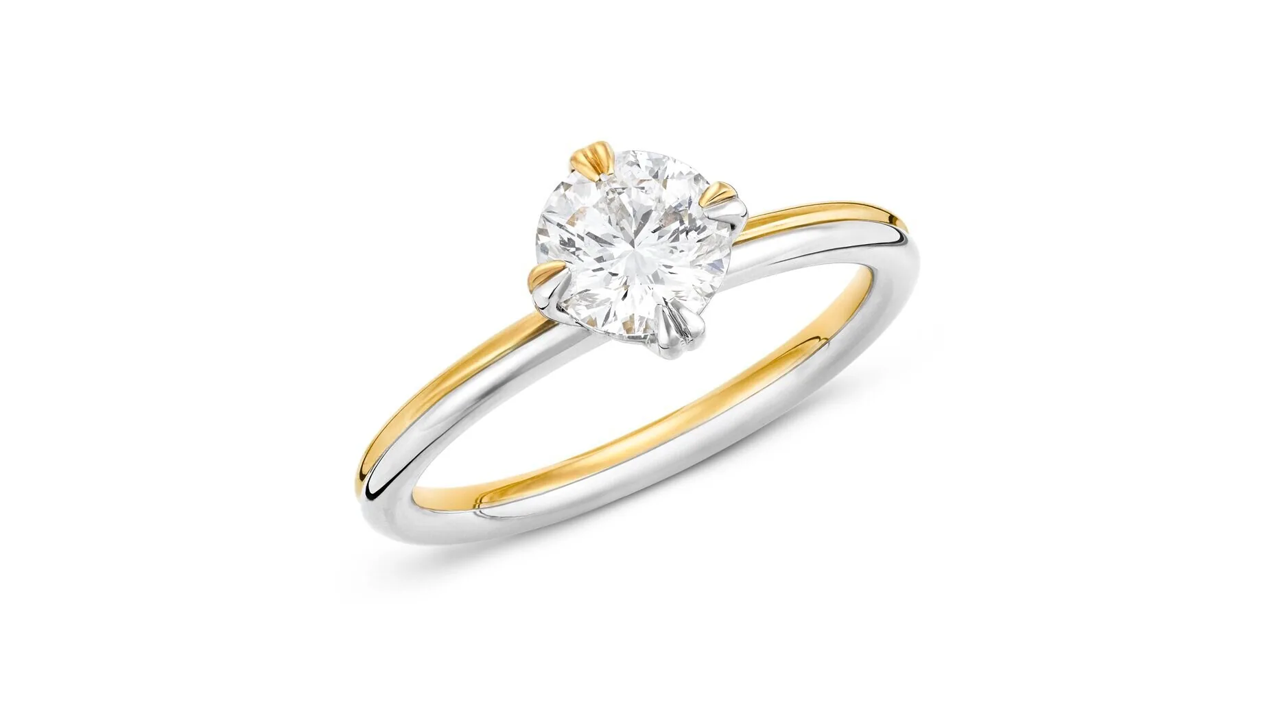 Ring Atelier Wempe 137 von Wempe in Gelbgold und Platin mit Diamant im Wempe-Cut